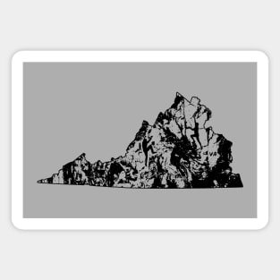 Rock Climbing Virginia Rock Climber State Map Climb VA Art Magnet